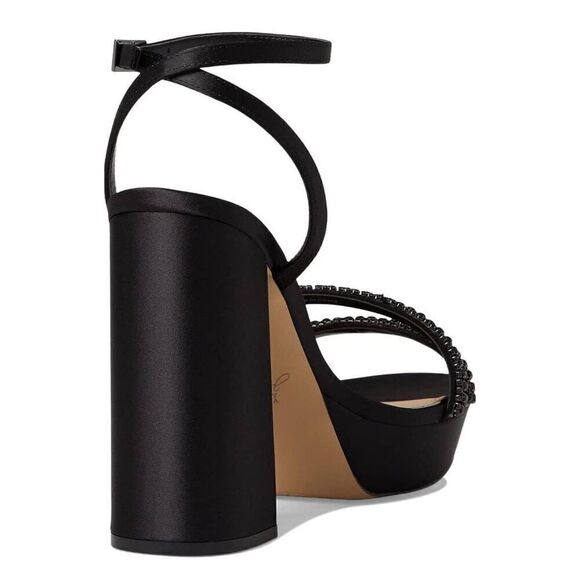 Jewel Badgley Mischka Rochel Platform Block Heel with Gemstone Embellished Strap - Picture 5 of 5